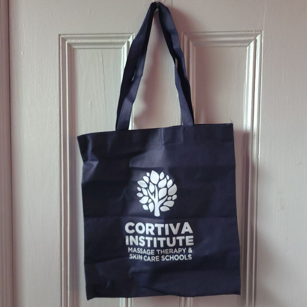 Cortiva Institute Blue Tote Bag Reusable Carryall Tote